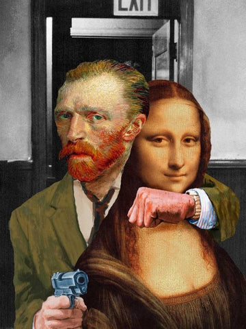 Art Theft White Modern Wood Framed Art Print with Double Matting by Kite, Barry