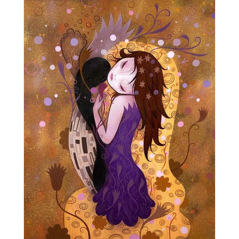 After the Kiss Gold Ornate Wood Framed Art Print with Double Matting by Ketner, Jeremiah