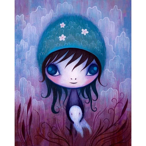 Big Furry Fuzzy Thing Black Modern Wood Framed Art Print with Double Matting by Ketner, Jeremiah