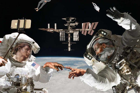 Photo Op White Modern Wood Framed Art Print with Double Matting by Kite, Barry