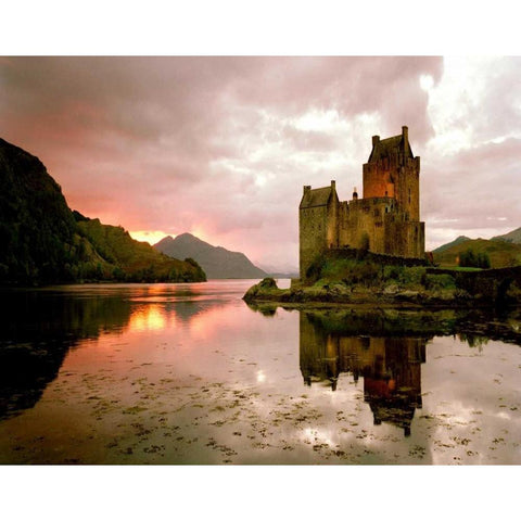 Eilean Donan, Scotland Black Modern Wood Framed Art Print with Double Matting by Klug, Alan