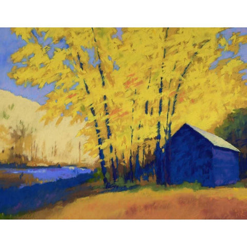 Hartmans Place Black Modern Wood Framed Art Print by Kelly, Mike