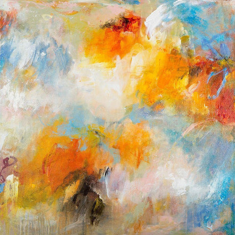 Endless Summer Series No. 3 White Modern Wood Framed Art Print with Double Matting by Koelman, Hilma