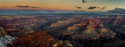 Grand Canyon White Modern Wood Framed Art Print with Double Matting by Kostka, Vladimir