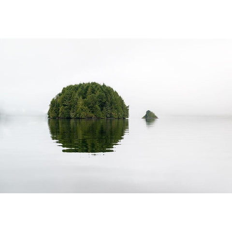 Islands White Modern Wood Framed Art Print by Kostka, Vladimir