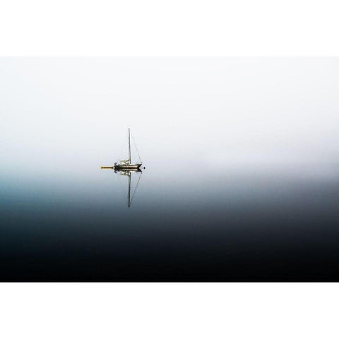 Tranquility I Black Modern Wood Framed Art Print by Kostka, Vladimir