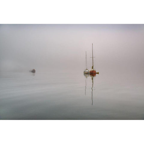 Tranquility II Black Modern Wood Framed Art Print with Double Matting by Kostka, Vladimir