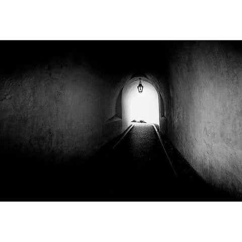 Tunnel White Modern Wood Framed Art Print by Kostka, Vladimir