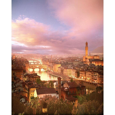 Florence Gold Ornate Wood Framed Art Print with Double Matting by Klug, Alan