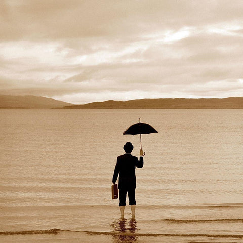 Incident at Loch Ness Gold Ornate Wood Framed Art Print with Double Matting by Klug, Alan