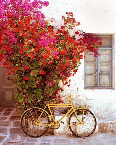 Paros, Greece White Modern Wood Framed Art Print with Double Matting by Klug, Alan