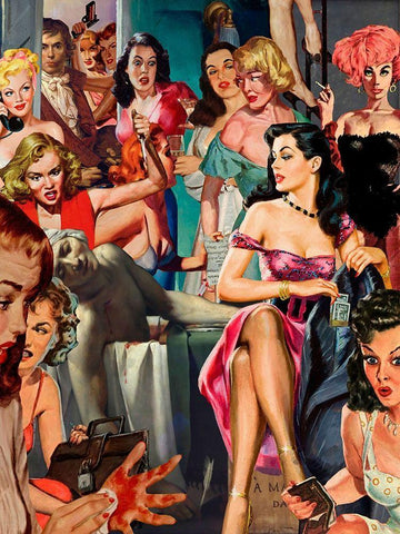 Artist in Hallway White Modern Wood Framed Art Print with Double Matting by Kite, Barry