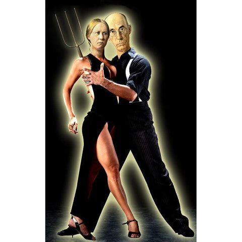 Gothic Tango Gold Ornate Wood Framed Art Print with Double Matting by Kite, Barry