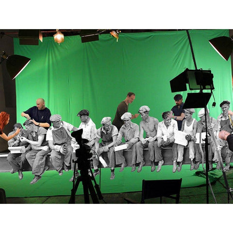 Green Screen White Modern Wood Framed Art Print by Kite, Barry