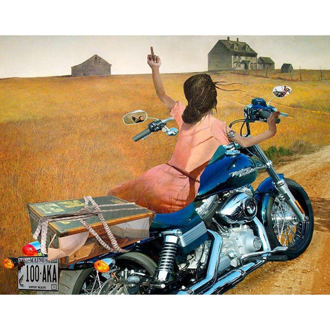 Leaving White Modern Wood Framed Art Print by Kite, Barry