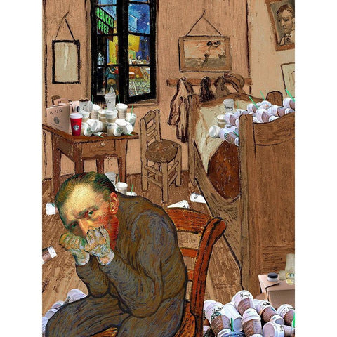 Signs of Substance Abuse Gold Ornate Wood Framed Art Print with Double Matting by Kite, Barry