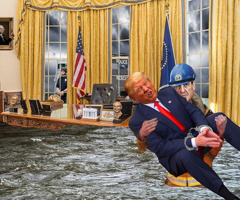 The Calm after the Storm White Modern Wood Framed Art Print with Double Matting by Kite, Barry