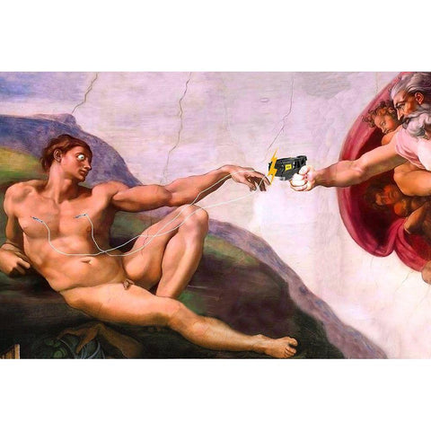 The Tasing Black Modern Wood Framed Art Print with Double Matting by Kite, Barry