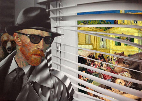 Yellow House, Grizzly Season White Modern Wood Framed Art Print with Double Matting by Kite, Barry