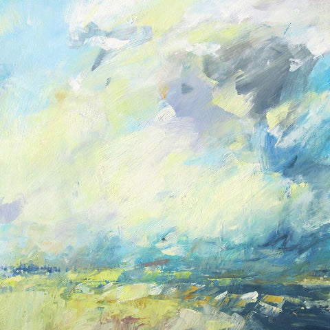 Autumn Skies White Modern Wood Framed Art Print with Double Matting by Kinmont, Andrew