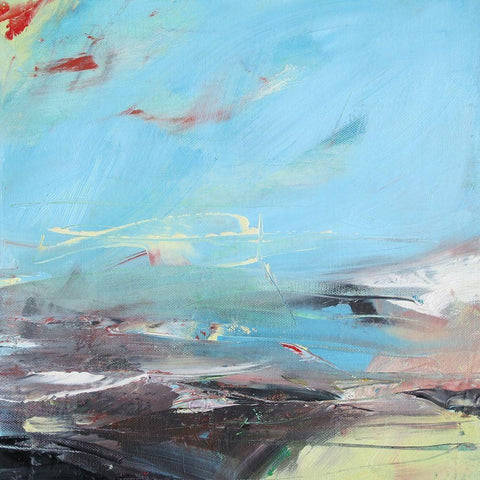 Cerulean Skies White Modern Wood Framed Art Print by Kinmont, Andrew
