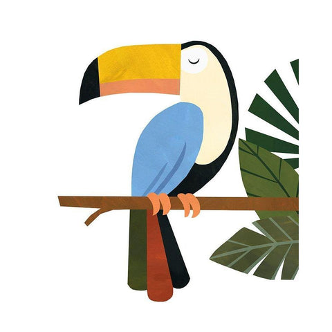 Tucker The Toucan Black Modern Wood Framed Art Print with Double Matting by Kopcik, Emily