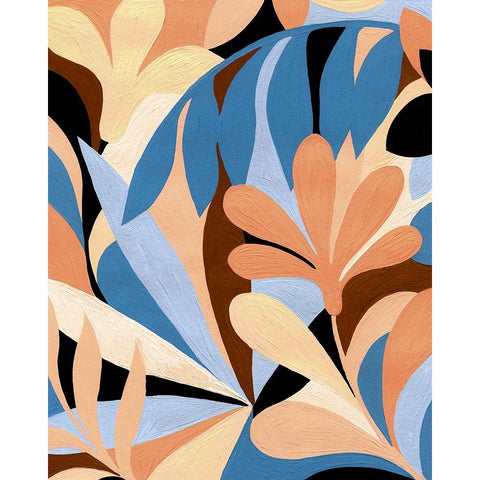 Blue Lagoon Gold Ornate Wood Framed Art Print with Double Matting by Kopcik, Emily