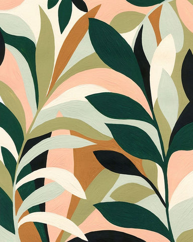 Canopy of Palms White Modern Wood Framed Art Print with Double Matting by Kopcik, Emily