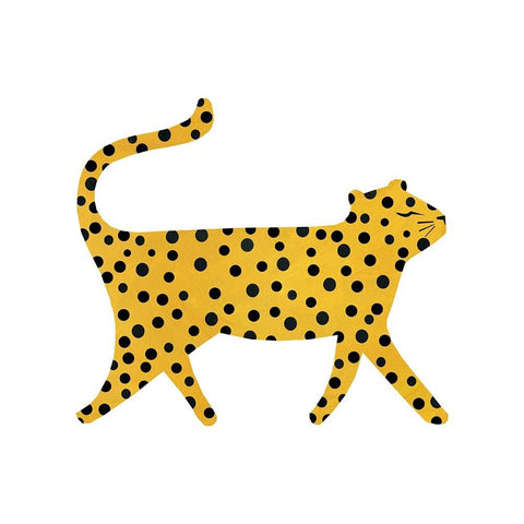Cheetah White Modern Wood Framed Art Print by Kopcik, Emily