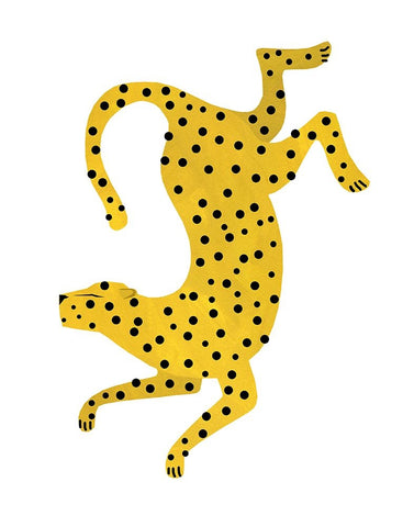 Dotted Cheetah Black Ornate Wood Framed Art Print with Double Matting by Kopcik, Emily