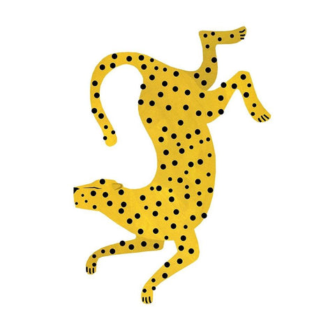 Dotted Cheetah Black Modern Wood Framed Art Print with Double Matting by Kopcik, Emily