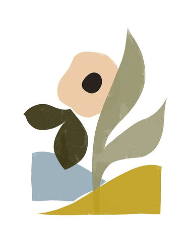 Growth White Modern Wood Framed Art Print with Double Matting by Kopcik, Emily