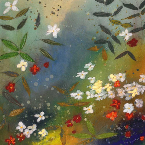 Gardens in the Mist II Black Modern Wood Framed Art Print by Koury, Aleah