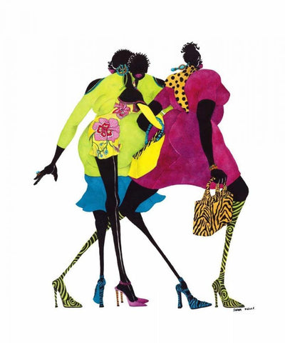 Shop til You Drop Black Ornate Wood Framed Art Print with Double Matting by Kelly, Shan