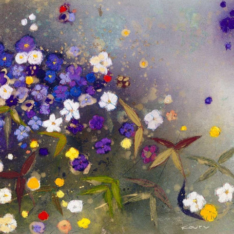 Gardens in the Mist IX White Modern Wood Framed Art Print with Double Matting by Koury, Aleah