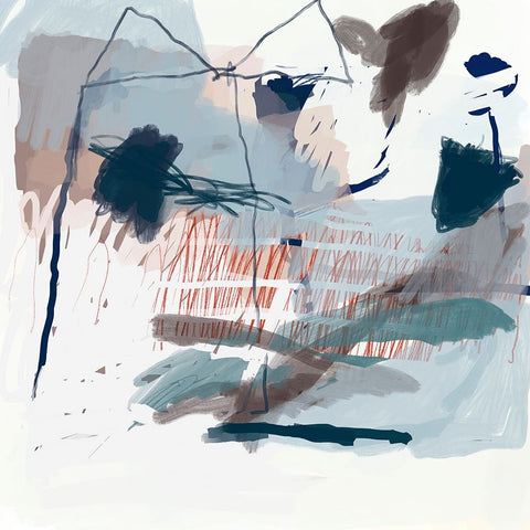The Garden of the Castle White Modern Wood Framed Art Print with Double Matting by Lauzon, Danielle