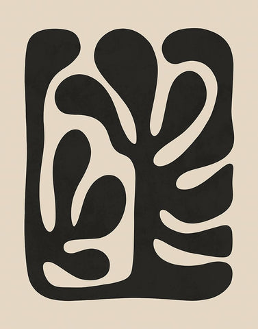 Abstractica White Modern Wood Framed Art Print with Double Matting by LivinLi