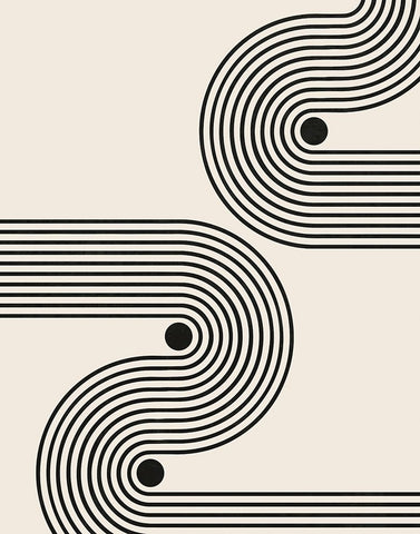 Rhythm Black Ornate Wood Framed Art Print with Double Matting by LivinLi