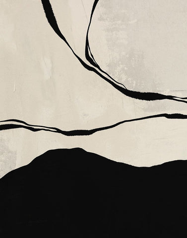 Sea Black Modern Wood Framed Art Print by LivinLi