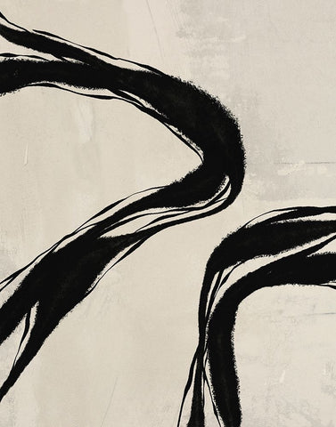 Waves Black Modern Wood Framed Art Print by LivinLi