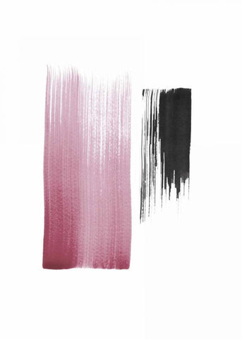 Black and Blush White Modern Wood Framed Art Print with Double Matting by Lehnhardt, Iris