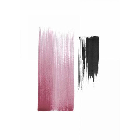 Black and Blush White Modern Wood Framed Art Print by Lehnhardt, Iris