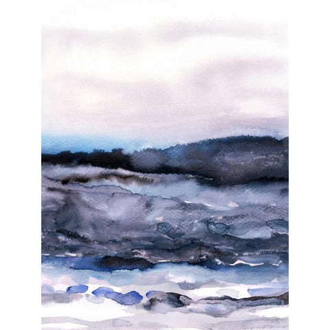 Layers of Colour 2 Black Modern Wood Framed Art Print by Lehnhardt, Iris
