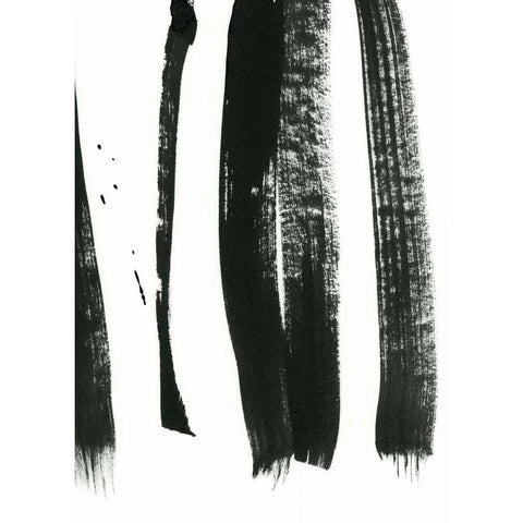 Black on White 3 Black Modern Wood Framed Art Print by Lehnhardt, Iris