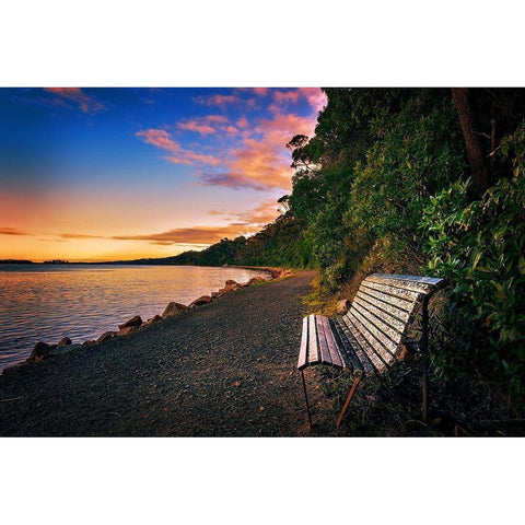 Watching the Dawn Black Modern Wood Framed Art Print by Louise, Tracie