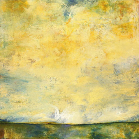 Blissfully Grounded White Modern Wood Framed Art Print by Lisa Mann Fine Art