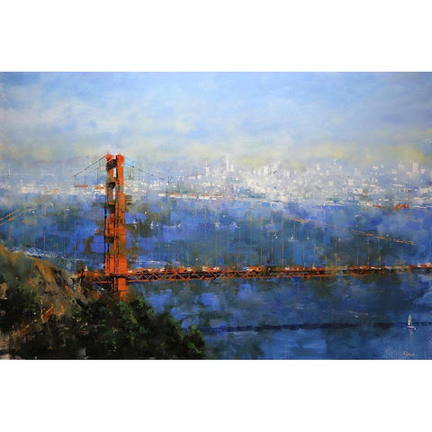 Golden Gate Afternoon Gold Ornate Wood Framed Art Print with Double Matting by Lague, Mark