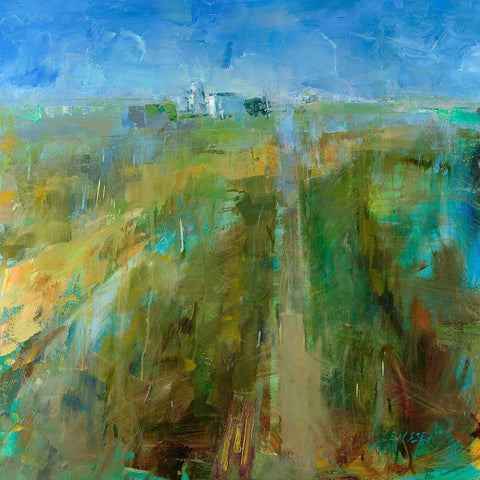 Farm Dog Black Modern Wood Framed Art Print with Double Matting by Lenssen, Georganna