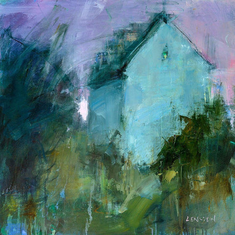 Once There Was a Tavern Black Modern Wood Framed Art Print by Lenssen, Georganna