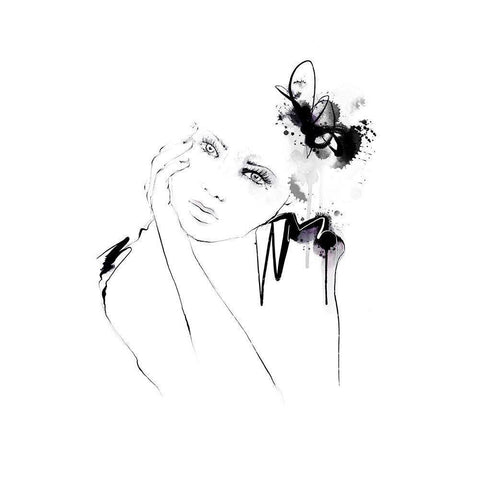 Oh Really? White Modern Wood Framed Art Print by Larsdotter, Lotta